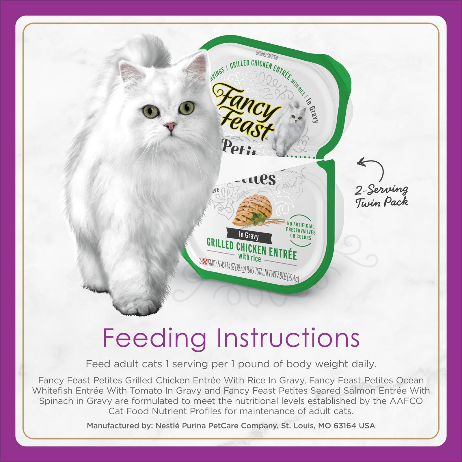Purina Fancy Feast Gravy Lovers Poultry and Beef Grilled Gourmet Wet Cat Food Variety Pack - (Pack of 24) 3 oz. Cans