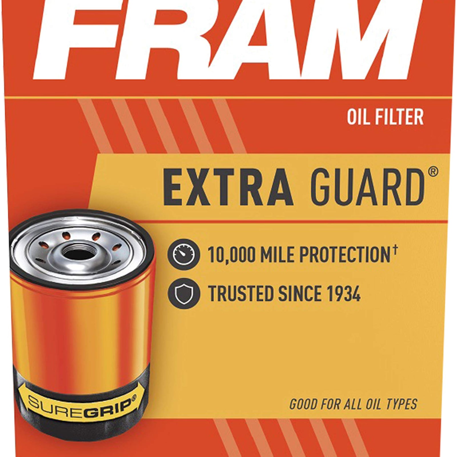 FRAM Extra Guard PH9688 10K Mile Change Automotive Replacement Interval Spin-On Engine Oil Filter for Select Vehicle Model Years, Vehicle Engine Protection Oil Filter for Everyday Drivers
