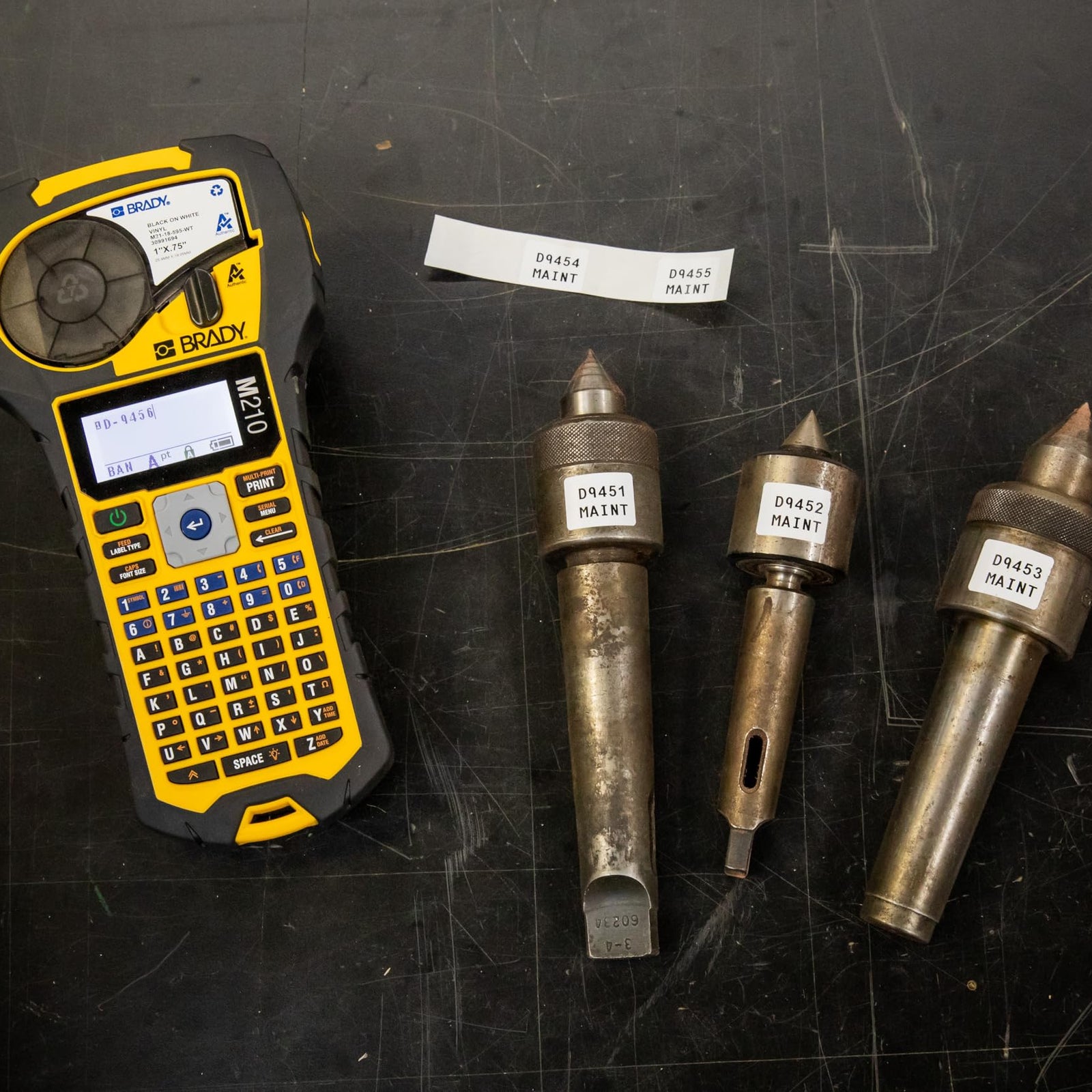 Brady Authentic (M21-375-595-BR) All-Weather Vinyl Label for Indoor/Outdoor ID, Lab and Equipment Labeling, White on Brown- ForM210, M210-LAB, M211, BMP21-PLUS and BMP21-LAB Printers, .375" W, 21' L