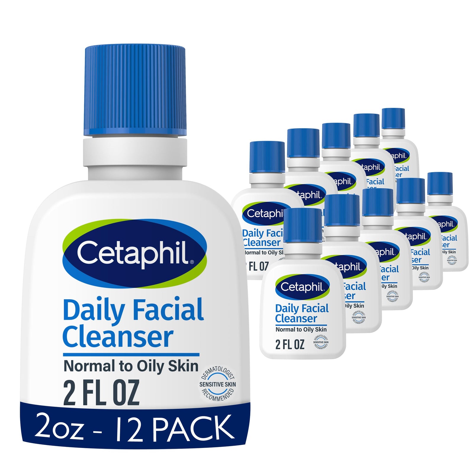Cetaphil Face Wash, Daily Facial Cleanser for Sensitive, Combination to Oily Skin, 8 oz, Pack of 3, Gentle Foaming, Soap Free, Hypoallergenic