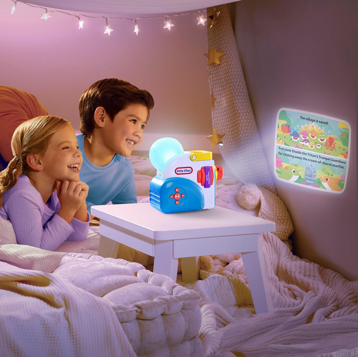 Little Tikes Story Dream Machine Baby Shark Heroes Collection, Storytime, Books, Audio Character, Toy Gift for Toddlers, Kids Girls Boys Ages 3+