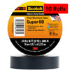 3M Scotch Vinyl Electrical Tape Super 88, 1-1/2 in x 36 yd (108 ft), Black, 1 Long Roll, Premium Grade, Rubber Resin Adhesive, PVC Backing, All-Season Heavy Duty Electric Tape