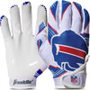 Franklin Sports Youth NFL Football Receiver Gloves - Kids Football Gloves Pair - NFL Team Logos and Silicone Palm