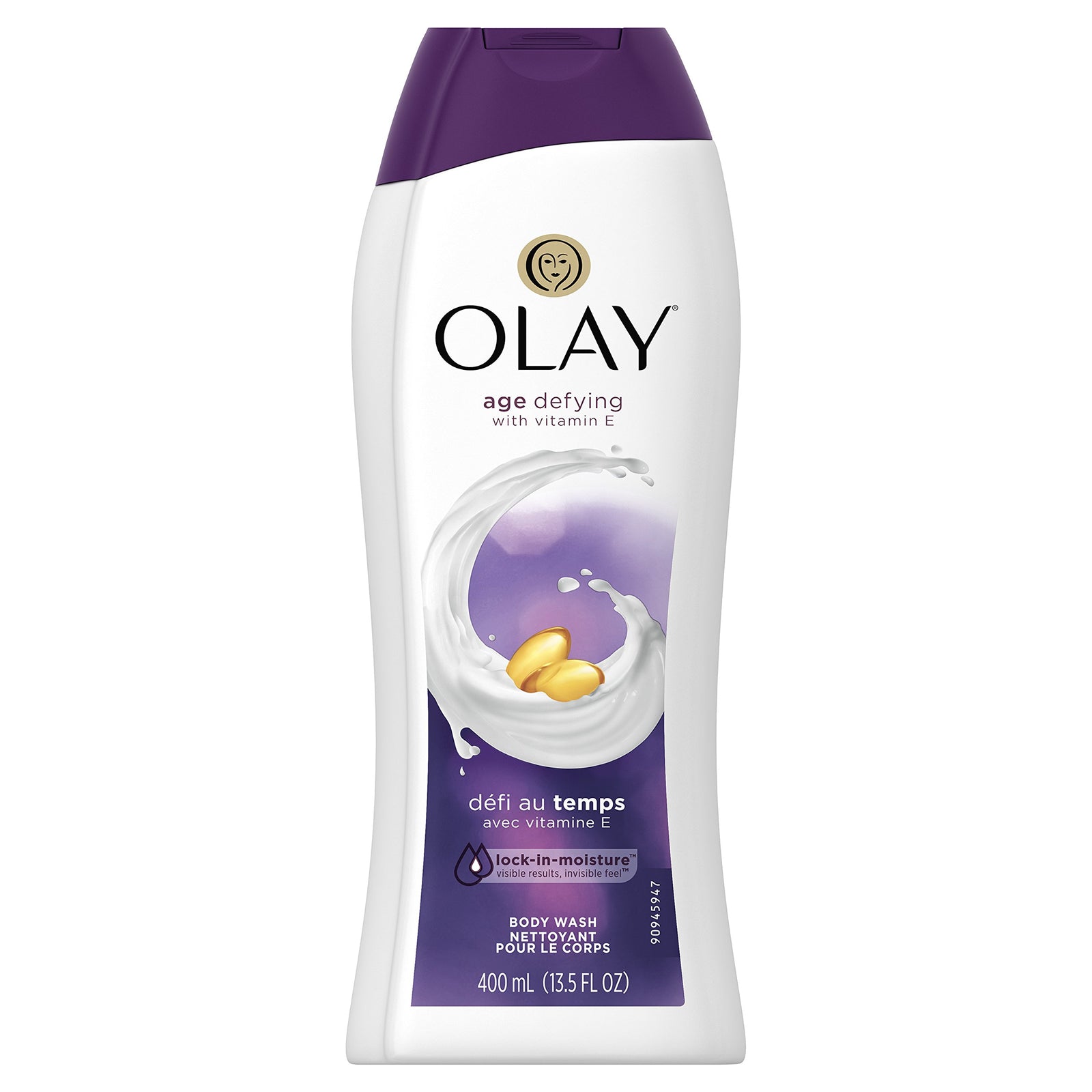 Olay Body Wash for Women, Age Defying with Vitamin E, 24hr Moisturizing, Hydrating & Refreshing, B3 Vitamin Complex, Free of Parabens & Phthalates, For All Skin Types, Scented, 33 fl oz (Pack of 4)