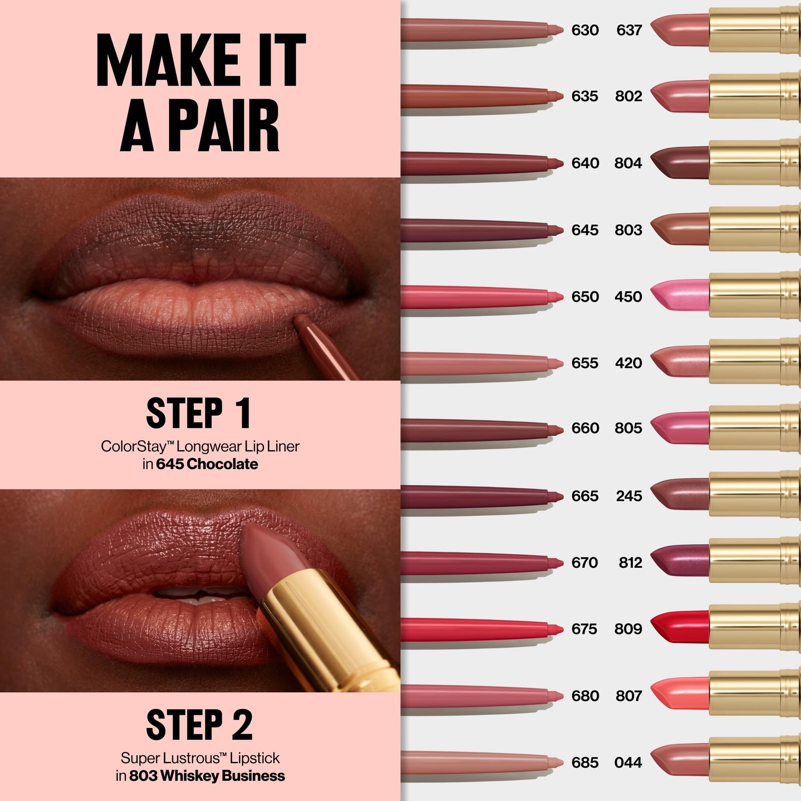 Revlon Colorstay Lip Liner Makeup with Built-in-Sharpener, Longwear Rich Colors, Stocking Stuffer for Women, 660 Mauve, 0.01 oz