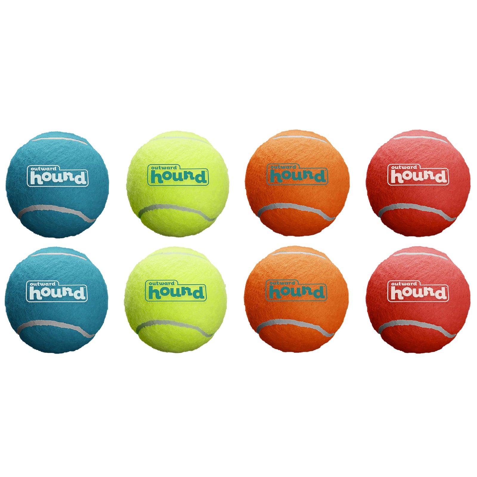 Outward Hound Squeaker Ballz 4-Pack Tennis Ball Dog Toys with Squeaker, Interactive Fetch Play for Pets Under 25 lbs, Training Balls for Indoor & Outdoor Exercise, Small, 2-inch