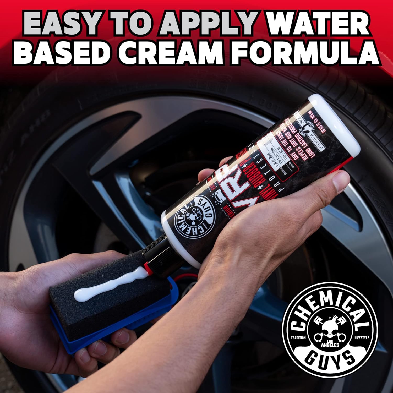 Chemical Guys VRP Vinyl, Rubber, and Plastic Dressing - Tire Dressing, Non-Greasy, Dry-to-the-Touch Shine for Tires, Trim, and More, Safe for Cars, Trucks, SUVs, RVs & More - 16 oz