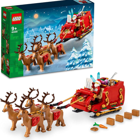 LEGO Santa's Sleigh - Building Toys for Kids, Boys & Girls, Ages 9+ - Indoor Christmas Decorations for Home W/Santa Claus Figurine & Reindeer - Gifts for Boys & Girls - 40499