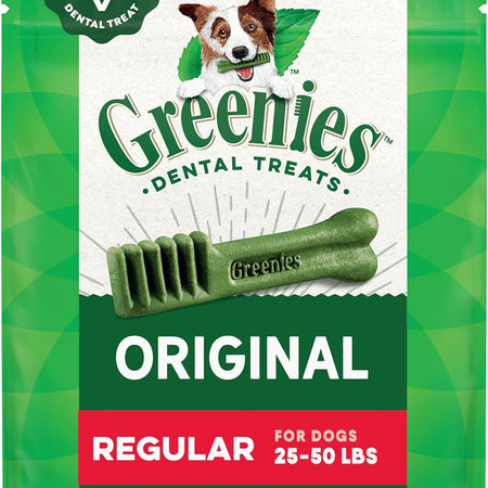 Greenies Veterinarian-Recommended Adult Natural Dental Dog Treats Regular Size, Original Flavor, 3 oz. Pack, 3 Count