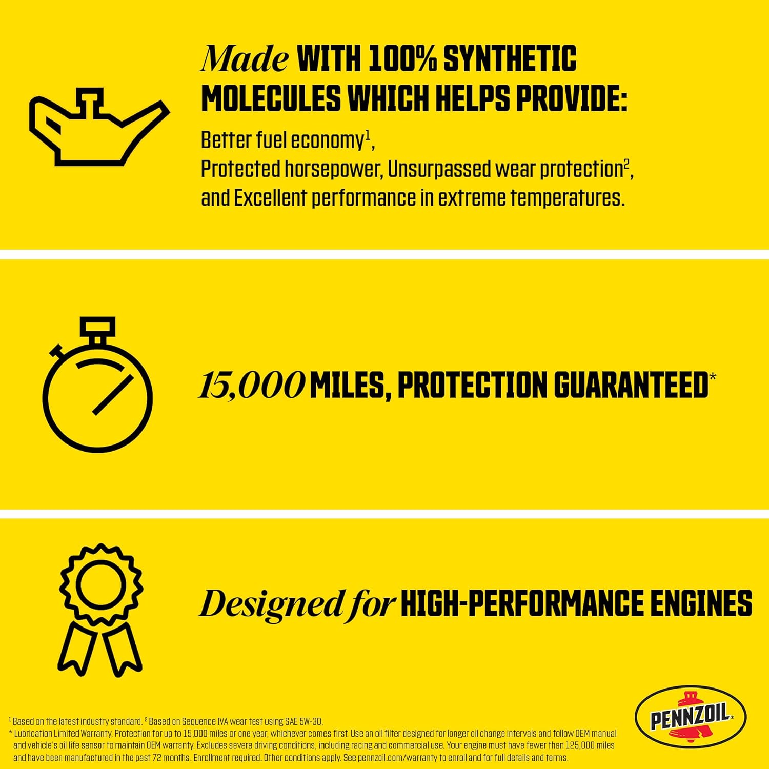 Pennzoil Platinum Euro AV Full Synthetic 5W-30 Motor Oil (1-Quart, Case of 6)