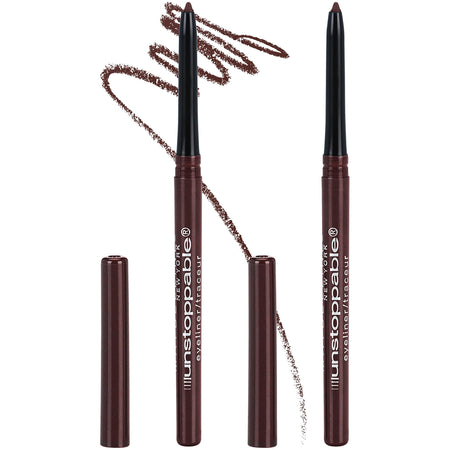 Maybelline Unstoppable Waterproof Mechanical Grey Eyeliner Pencil, Easy to Apply, Smooth Glide, Up to 24 Hour Wear, Pewter, Pack of 2