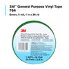 3M Vinyl Tape 764, General Purpose, 2 in x 36 yd, Black, 1 Roll, Light Traffic Floor Marking Tape, Social Distancing, Color Coding, Safety, Bundling