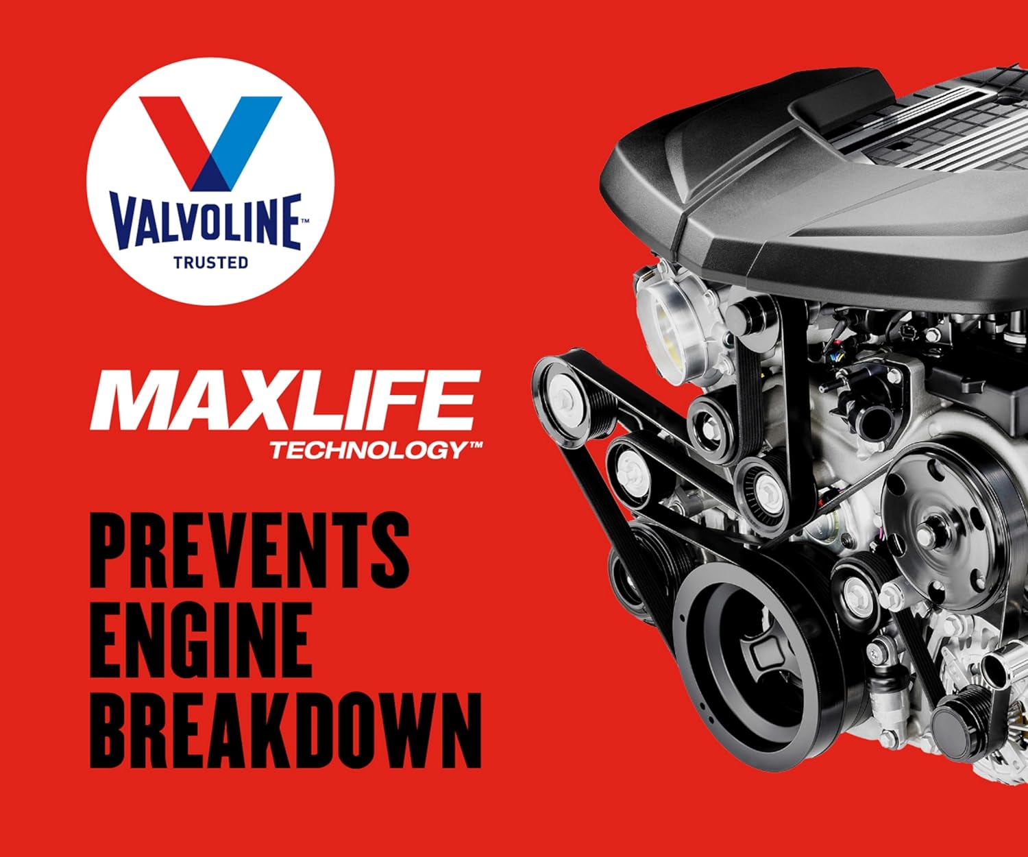 Valvoline Full Synthetic High Mileage with MaxLife Technology SAE 0W-20 Motor Oil 5 QT, Case of 3