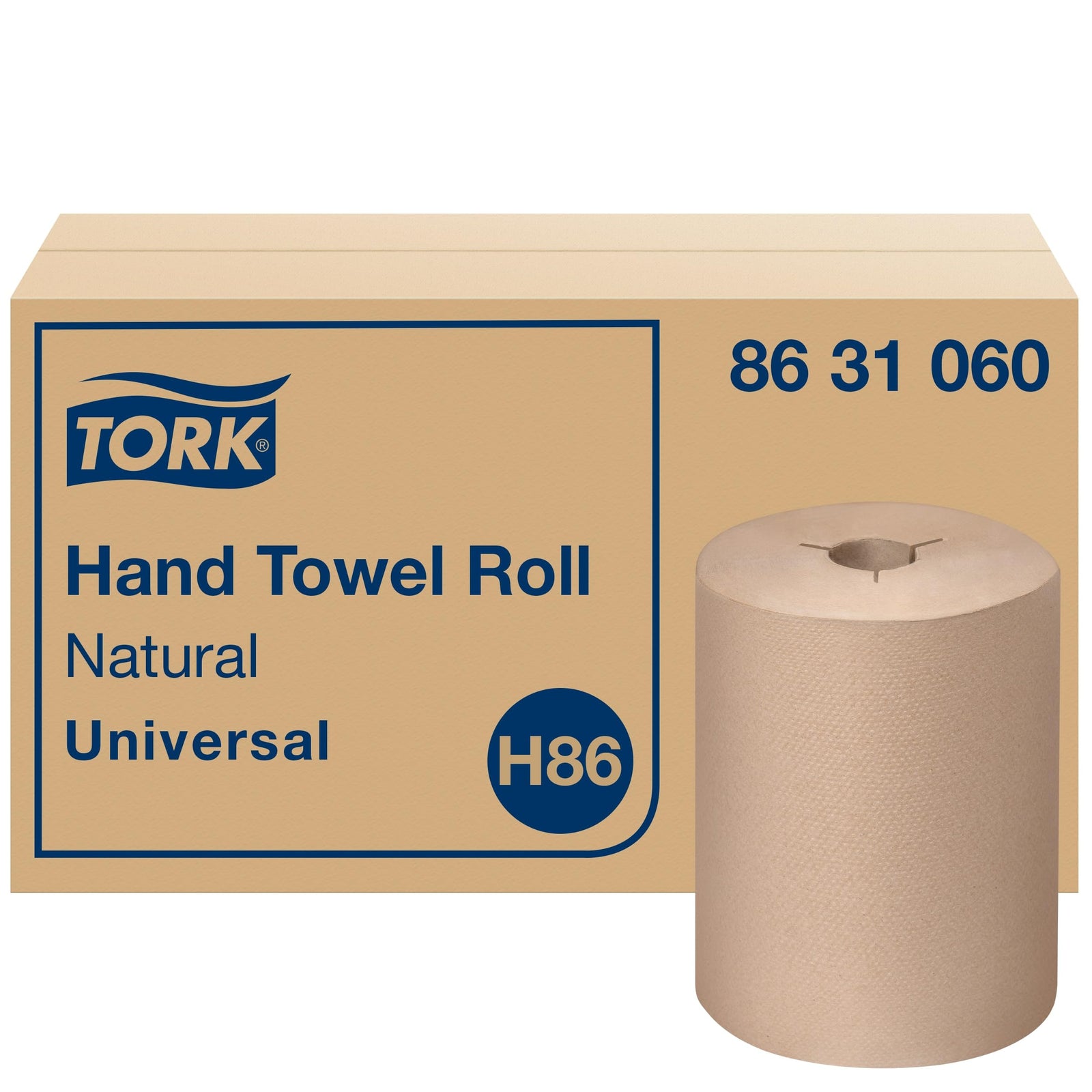 Tork Hand Towel Roll, Natural, Universal, H80, Extra Large, 100% Recycled, 1-Ply, 6 Rolls x 1000 ft, 8031000