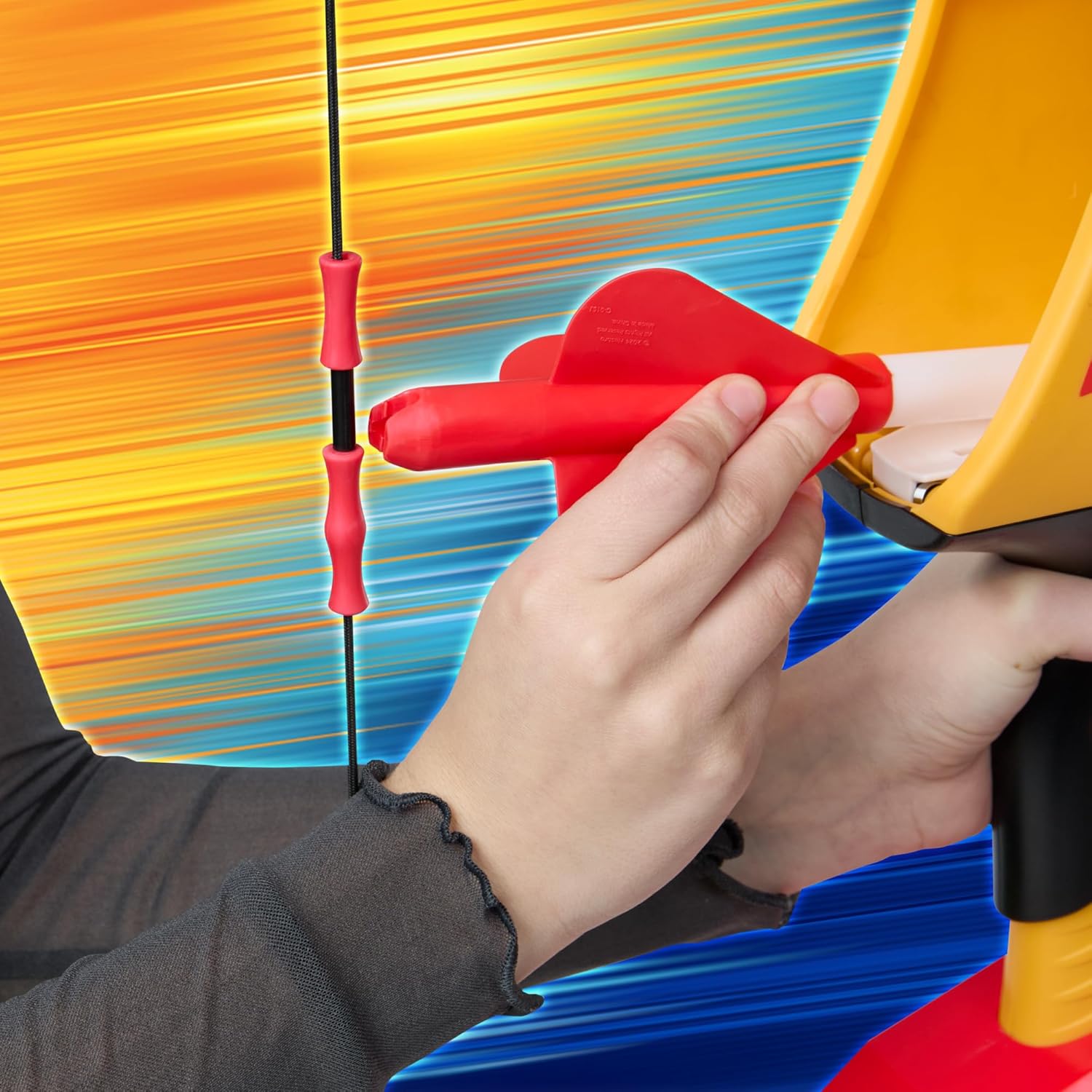 Nerf Pyrostrike Megabow, 42-Inch Bow Fires Arrows Up to 105 Feet, 2 Arrows with Soft Tips, Kids Outdoor Toys, Ages 10+ (Amazon Exclusive)