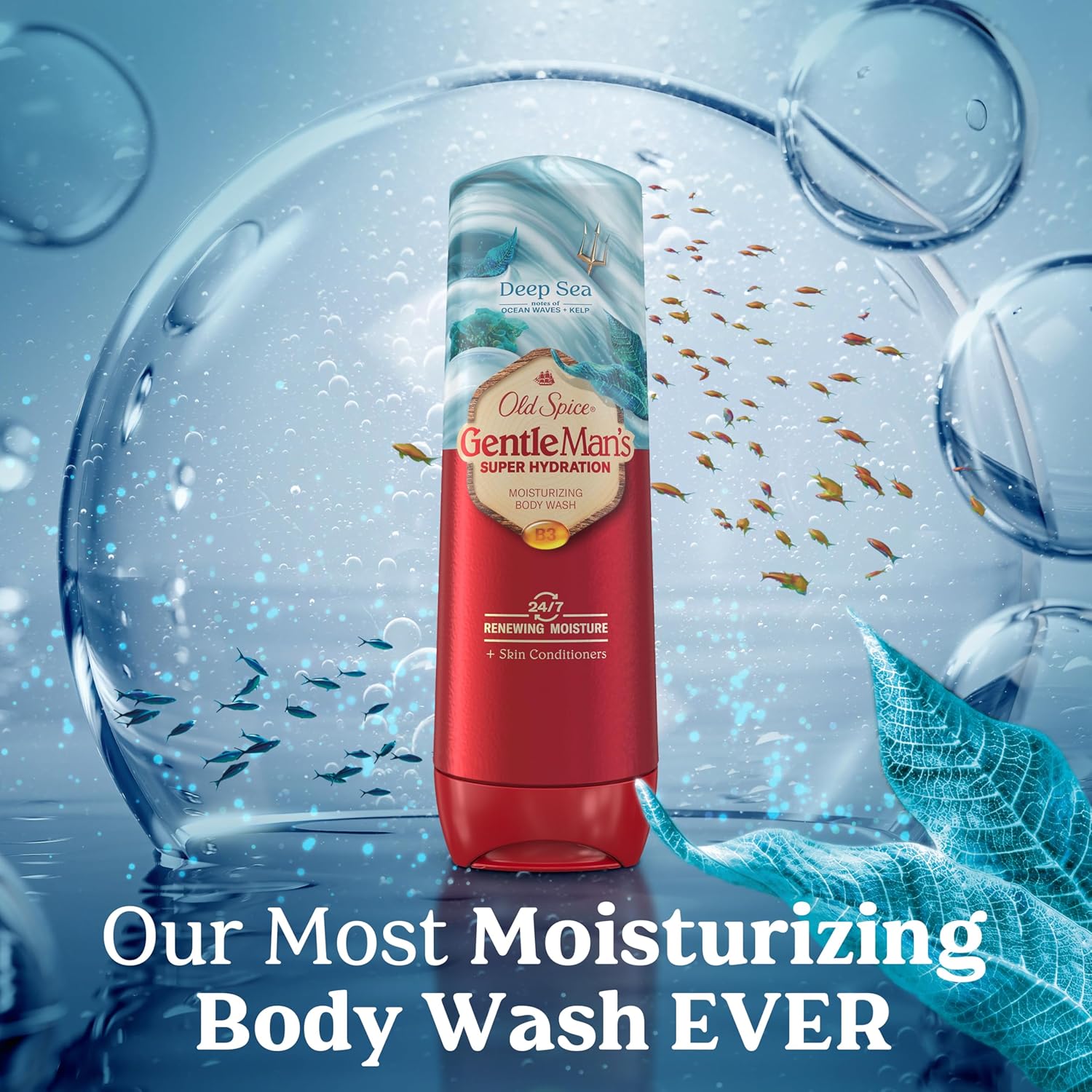 Old Spice Body Wash GentleMan’s Super Hydration for Men, 24/7 Renewing Moisture, Gentle on Skin with Skin Conditioners, Fiji with Palm Tree + Coconut Scent, 20 oz
