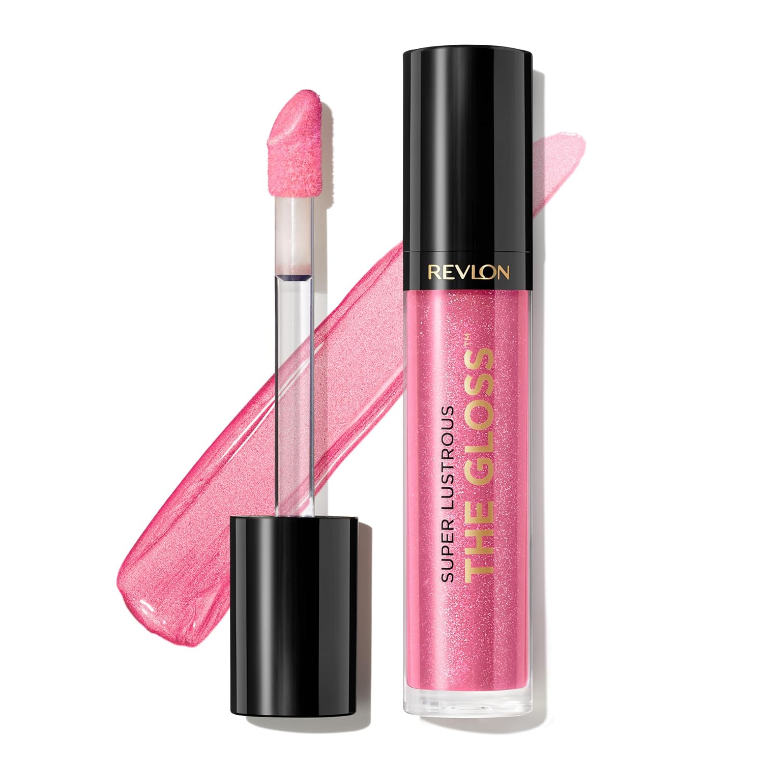 Revlon Super Lustrous Lip Gloss, Non-Sticky, Hydrating, High Shine Finish, 200 Crystal Clear, 0.13 oz