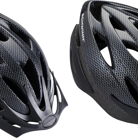 Schwinn Thrasher Helmet for Adults, Size 58-62 cm for Riders Ages 14+, Microshell, Adjustable Dial & Straps, Interior Padding, Air Vents, Lighted or Unlit, Visor, Adult Bike Helmet