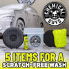 Chemical Guys Ultimate Scratch-Free Detailing Car Wash Bucket Kit with Accessories, Car Detailing Kit With Dirt Trap, Wash Mitt, Lid, and 16 oz Soap, Safe For Trucks, SUVs, Motorcycles, RVs