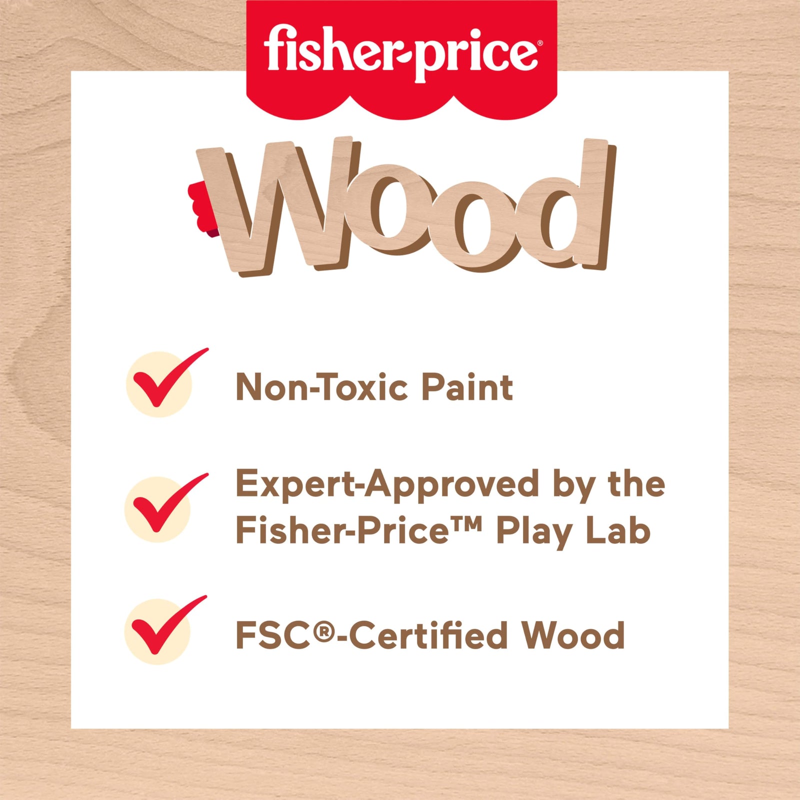 Fisher-Price Wood Toddler Toy Veggie Stacker, Tiny Garden Wooden Sorting & Stacking Activity for Preschool Kids Ages 18+ Months (Amazon Exclusive)