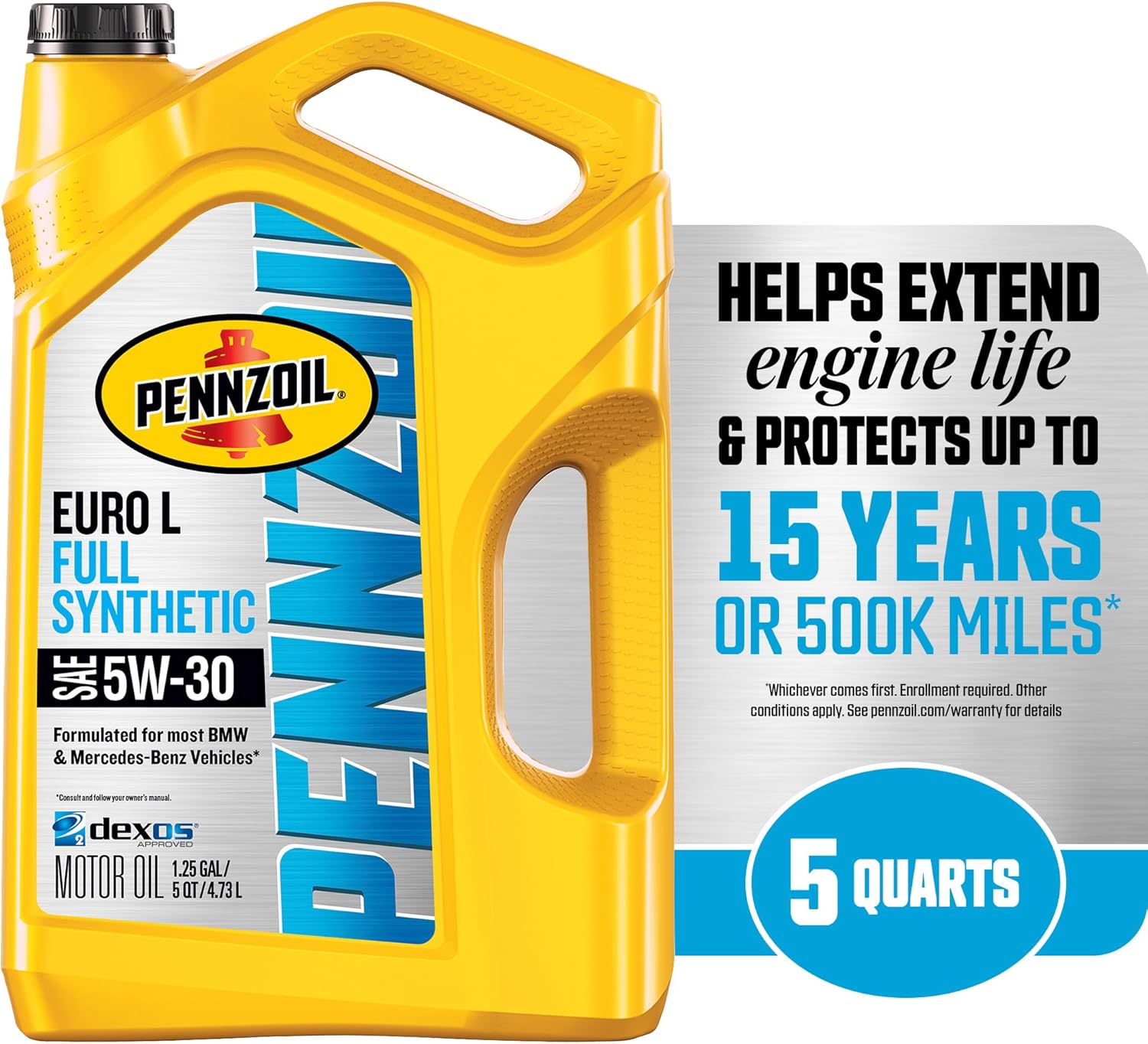Pennzoil Platinum Euro AV Full Synthetic 5W-30 Motor Oil (1-Quart, Case of 6)