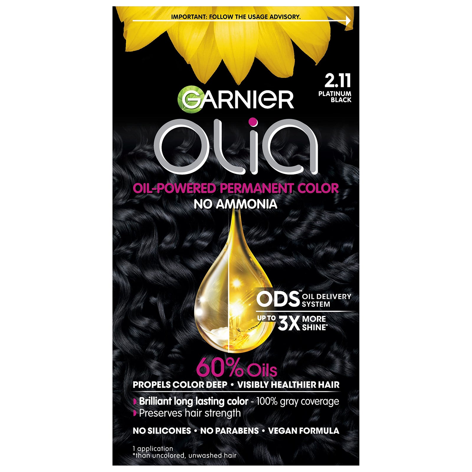 Garnier Hair Color Olia Ammonia-Free Brilliant Color Oil-Rich Permanent Hair Dye, 9 1/2.1 Lightest Ash Blonde, 1 Count (Packaging May Vary)