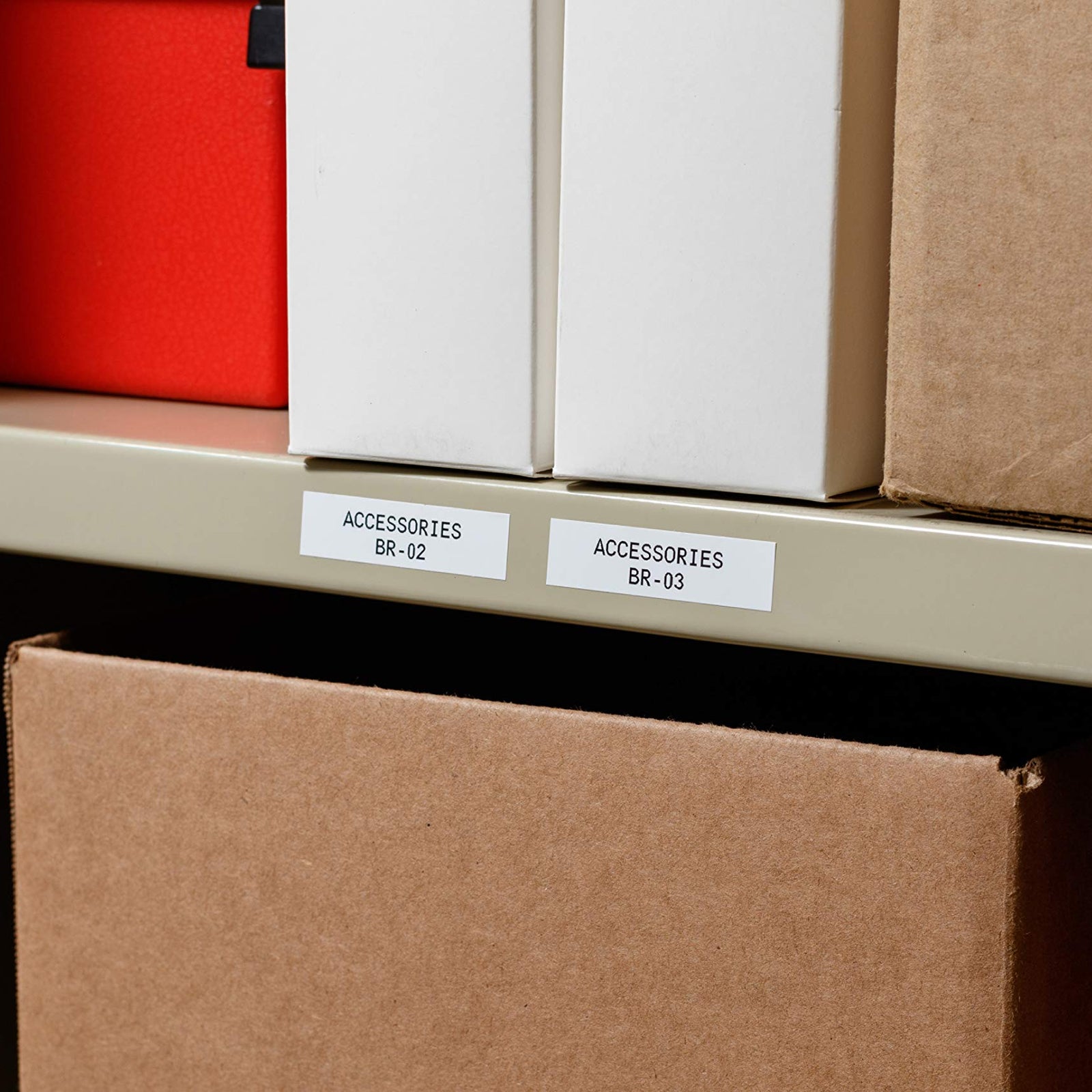 Brady Authentic (M21-375-595-BR) All-Weather Vinyl Label for Indoor/Outdoor ID, Lab and Equipment Labeling, White on Brown- ForM210, M210-LAB, M211, BMP21-PLUS and BMP21-LAB Printers, .375" W, 21' L