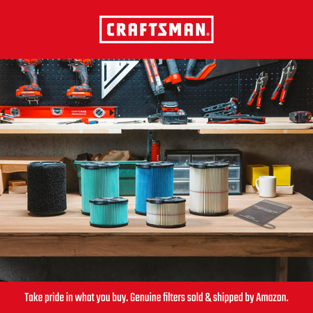 CRAFTSMAN CMXEVBE17250 2.5 Gallon 2.5 Peak HP Wet Dry Vac, Portable Shop Vacuum Wet and Dry with Filter Bag, Hose and Attachments for Cleaning in The Home