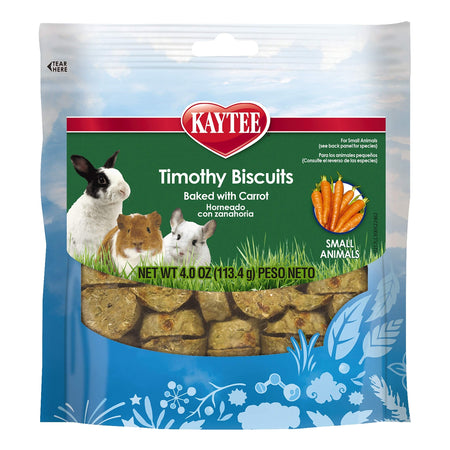 Kaytee Timothy Biscuits, Apple, for Guinea Pigs & Rabbits | Baked Treat | 4 oz | Pack of 2 | Small Animals