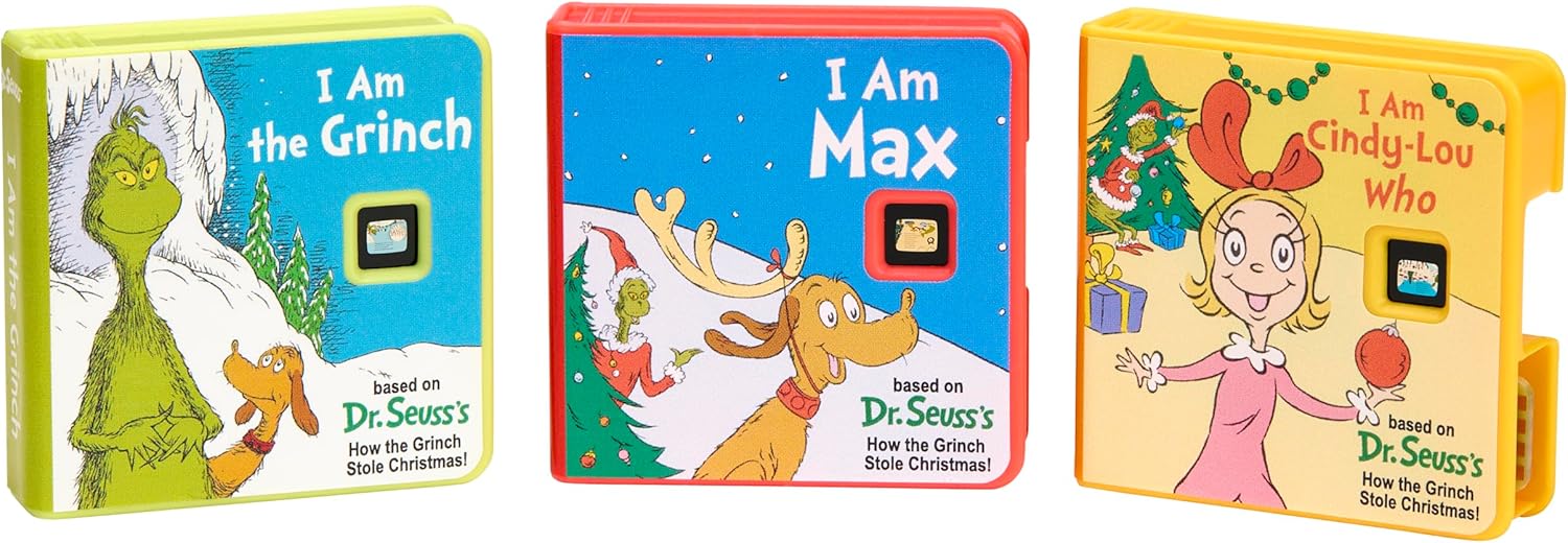Little Tikes Story Dream Machine Dr. Seuss Grinch Collection, Storytime, Books, Audio Play Character, Gift and Toy for Toddlers and Kids Girls Boys Ages 3+ Years