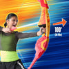 Nerf Pyrostrike Megabow, 42-Inch Bow Fires Arrows Up to 105 Feet, 2 Arrows with Soft Tips, Kids Outdoor Toys, Ages 10+ (Amazon Exclusive)
