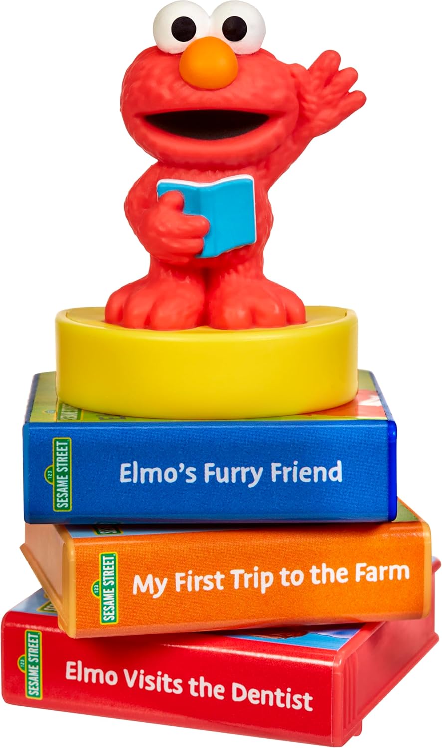 Little Tikes Story Dream Machine Sesame Street Elmo & Friends Story Collection, Storytime, Books, Audio Play Character, Toy Gift for Toddlers and Kids Girls Boys Ages 3+ Years