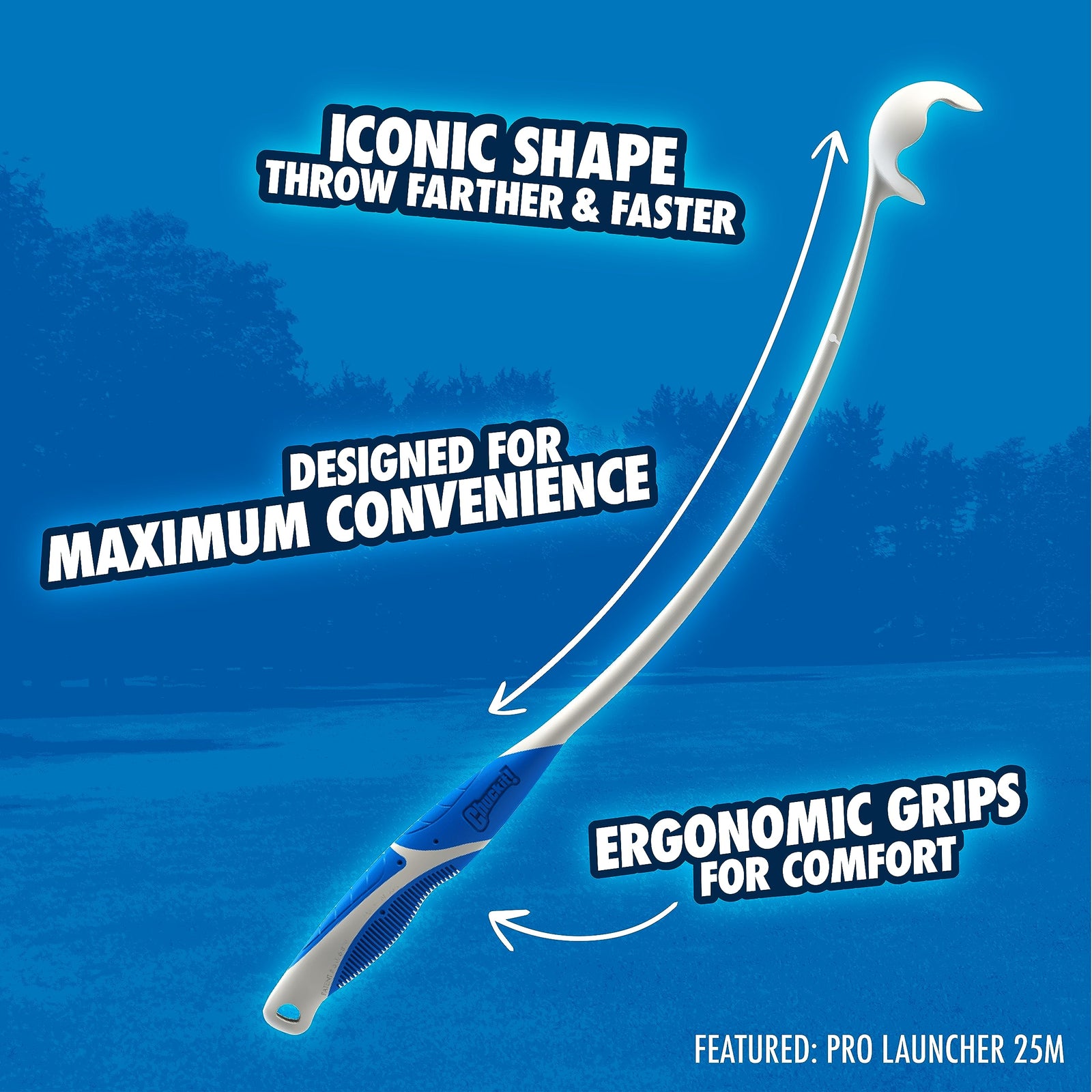 Chuckit! Ultra Ball & Launcher Bundle - Classic 26" with 2 Pack Medium (2.5") Bouncy Fetch Balls for Dogs 20-60 lbs, Dog Fetch Ball Thrower