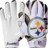 Franklin Sports Youth NFL Football Receiver Gloves - Kids Football Gloves Pair - NFL Team Logos and Silicone Palm