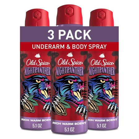 Old Spice Aluminum Free Body Spray for Men, 24/7 Odor Protection, 24/7 Lasting Fragnance & Freshness, Cologne Quality Scent, Swagger with Cedarwood Scent, 5.1 oz (Pack of 3)