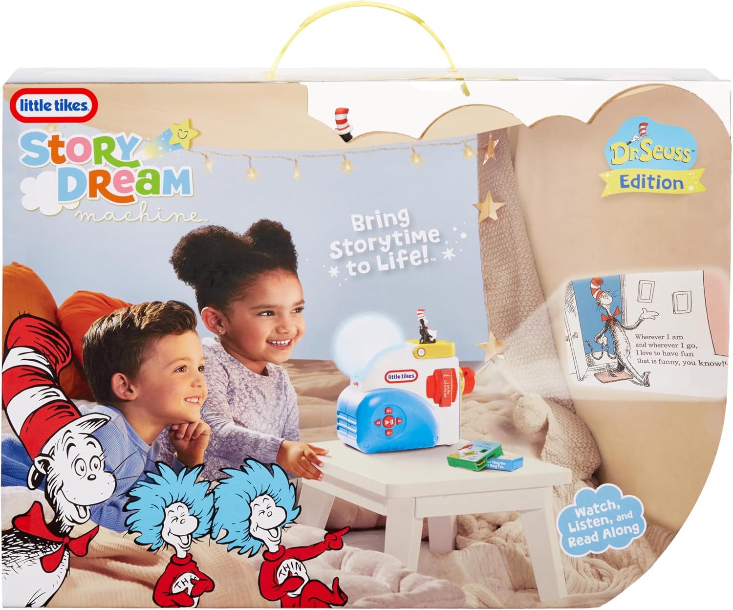 Little Tikes Story Dream Machine Dr. Seuss Starter Pack, Storytime, Books, Audio Play Character, Gift and Toy for Toddlers and Kids Girls Boys Ages 3+ Years