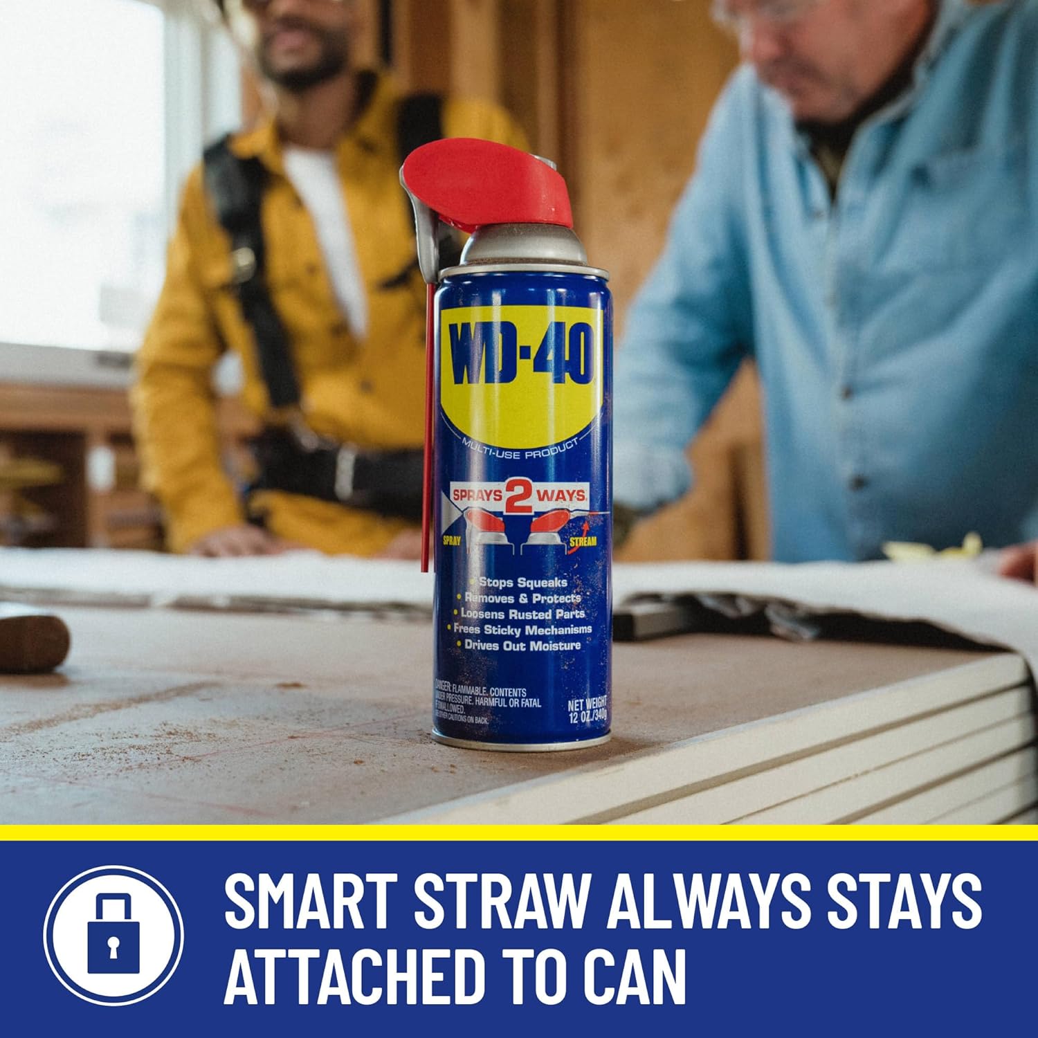WD-40 Original Formula, Multi-Use Product with Smart Straw Sprays 2 Ways,12 OZ [6-Pack]