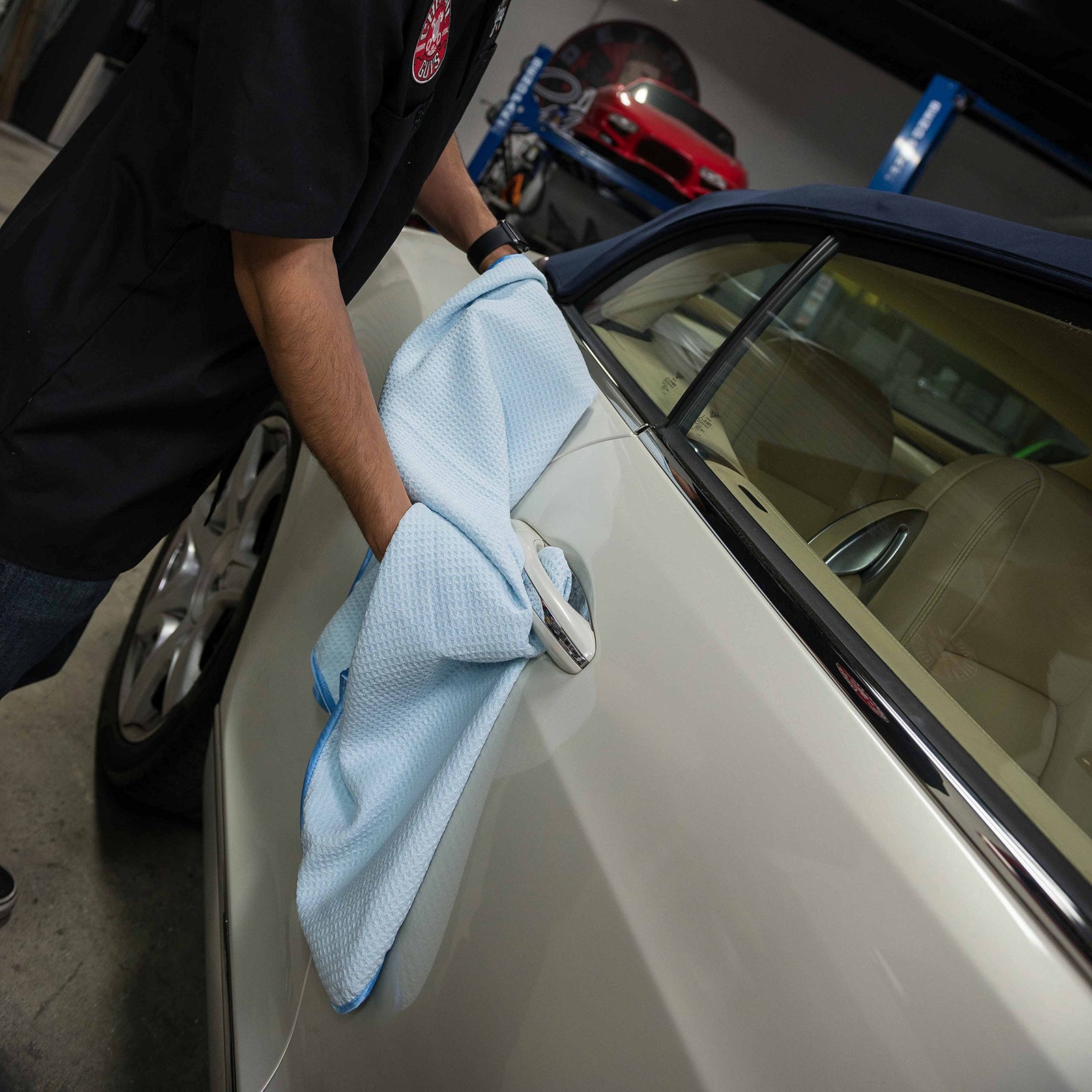 Chemical Guys Waffle Weave for Home & Auto Glass, Windows, Mirrors & More, Lavender (25 in. x 36 in.) 3-Pack