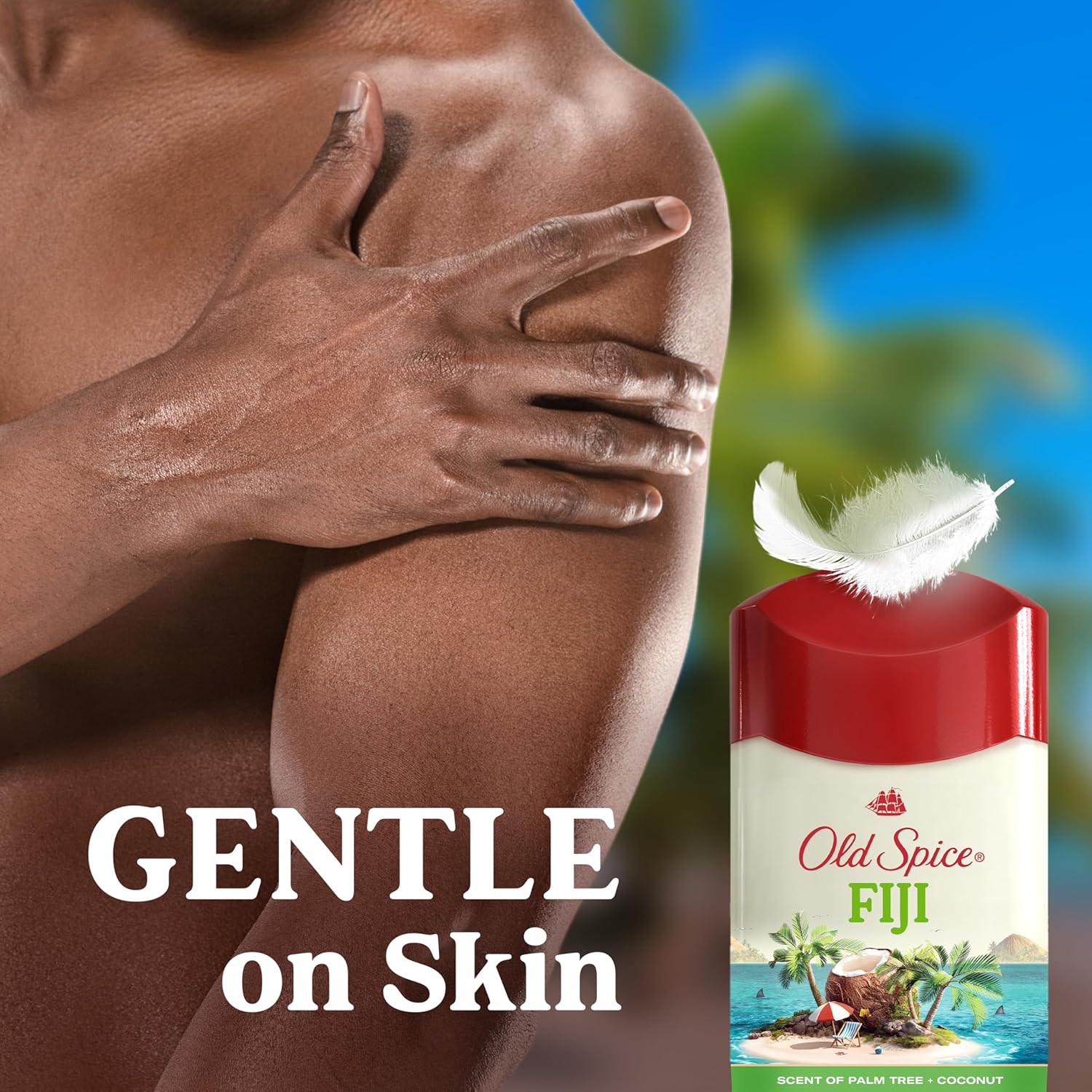 Old Spice Men's Antiperspirant & Deodorant, 24/7 Lasting Freshness, Advanced Sweat & Odor Protection with Skin Conditioners, Invisible Solid, Fiji with Palm Tree Scent, 3.4 oz (Pack of 3)