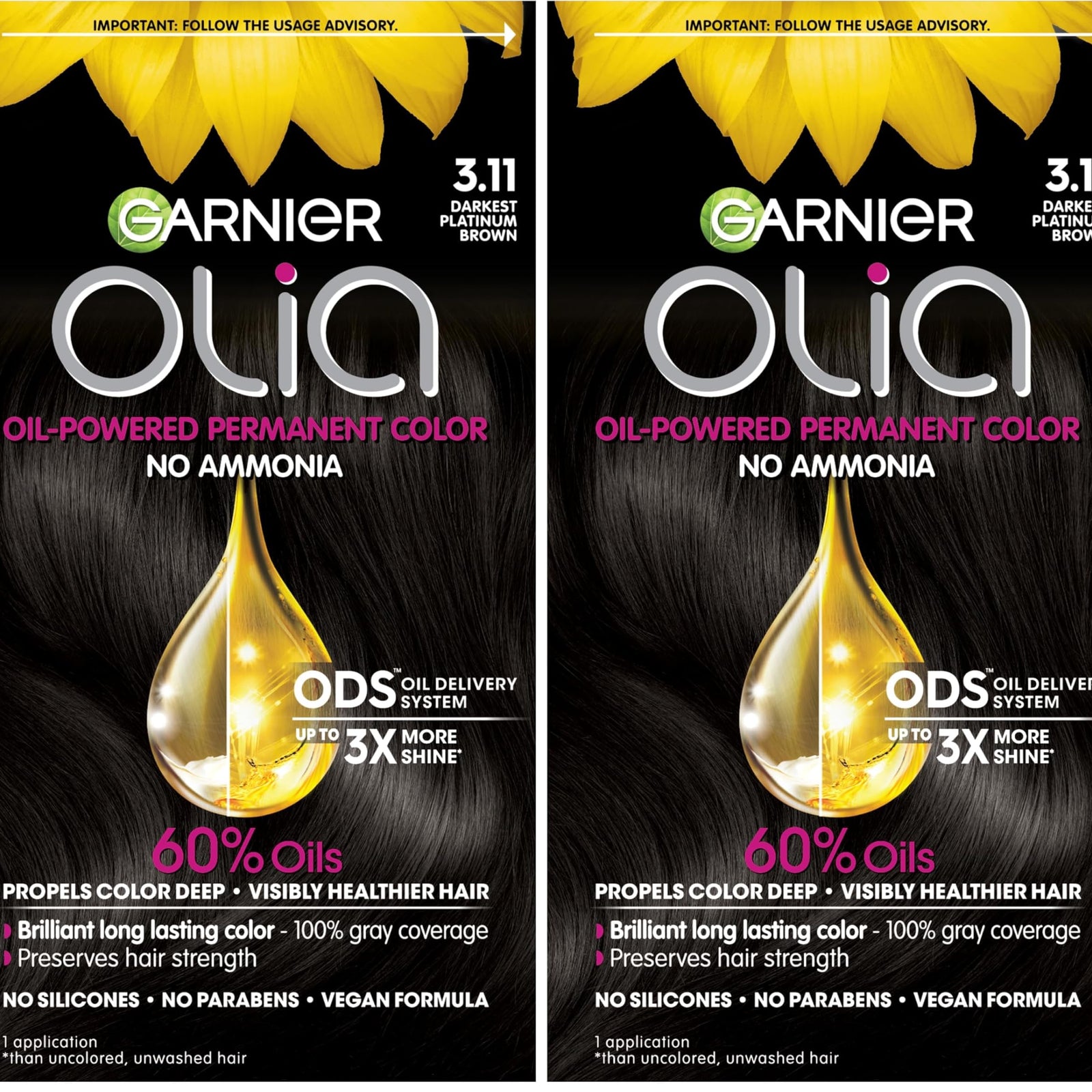 Garnier Hair Color Olia Ammonia-Free Brilliant Color Oil-Rich Permanent Hair Dye, 9 1/2.1 Lightest Ash Blonde, 1 Count (Packaging May Vary)