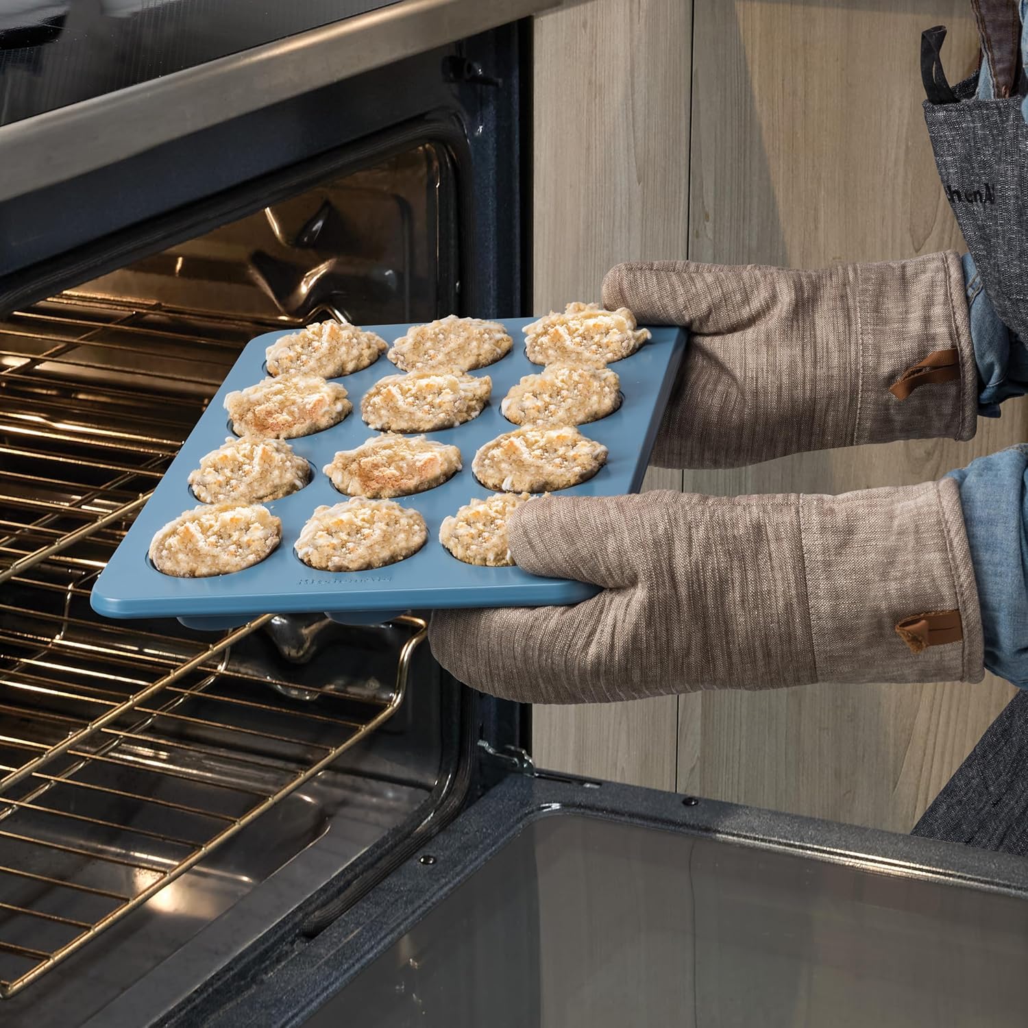 KitchenAid Non-stick Muffin Pan, 12 Cup, Evergreen