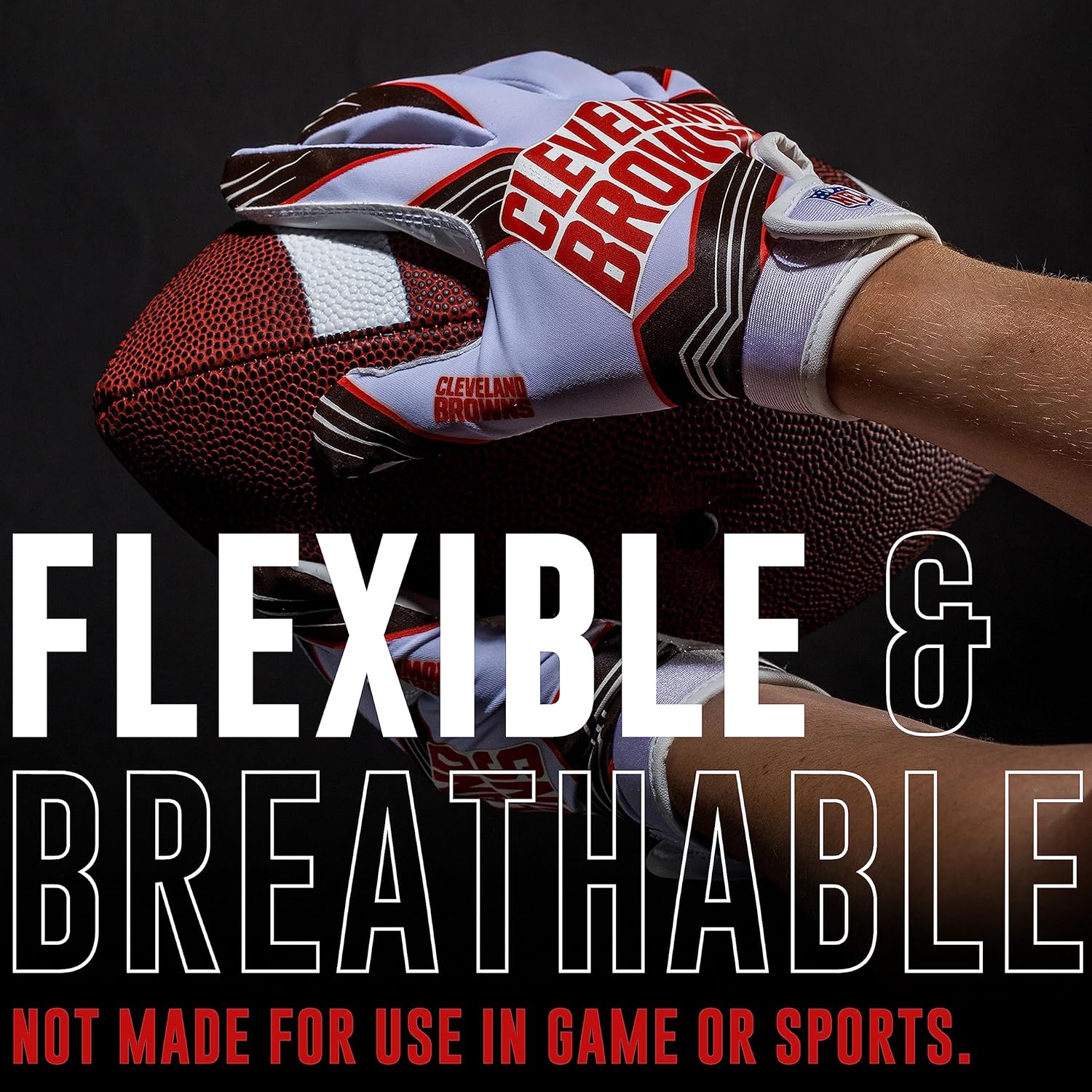 Franklin Sports Youth NFL Football Receiver Gloves - Kids Football Gloves Pair - NFL Team Logos and Silicone Palm