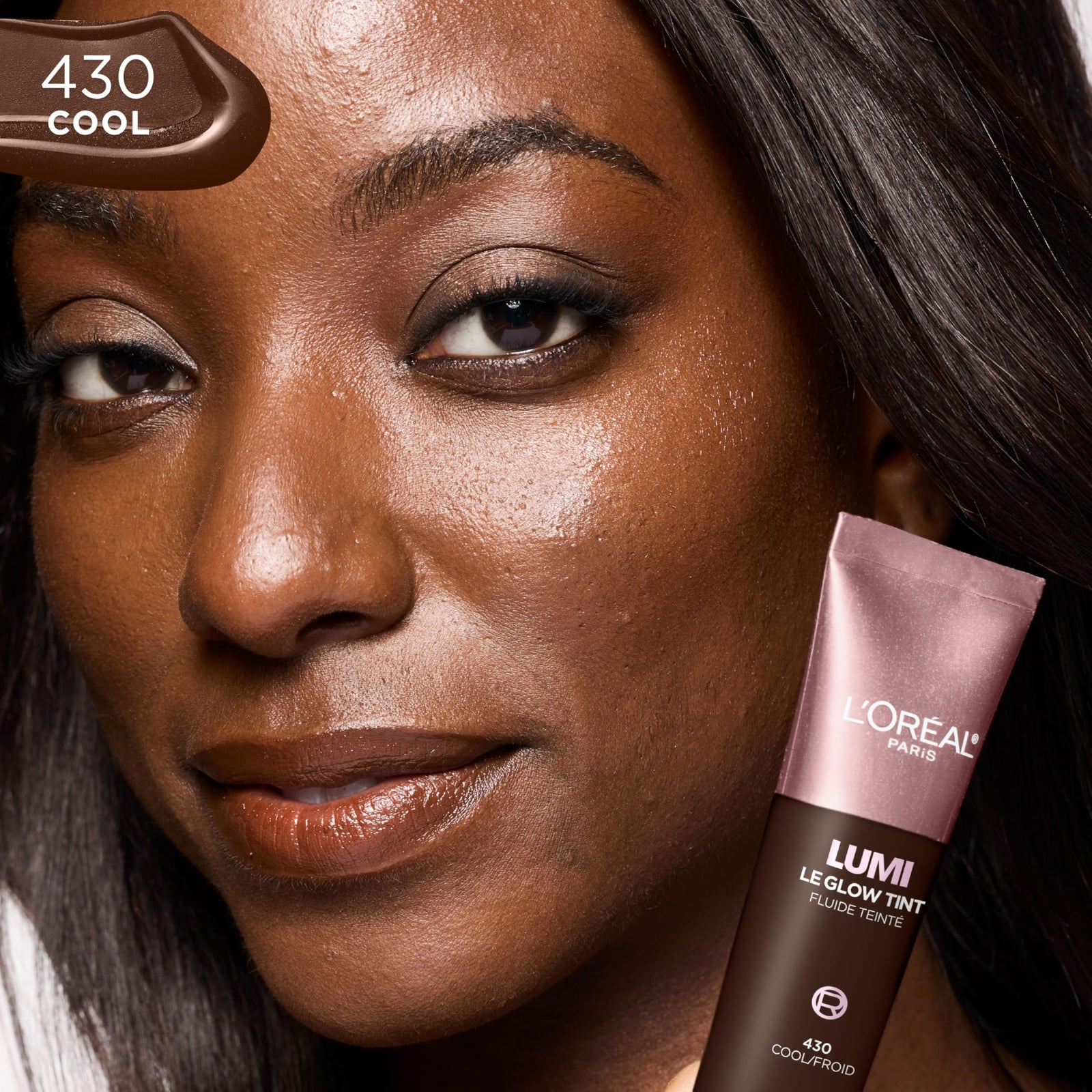 L'Oreal Paris Lumi Le Glow Skin Tint, Lightweight Water-Based Tinted Serum with Foundation-Like Coverage, Glow Illuminator, Warm 220, 0.85 Fl Oz