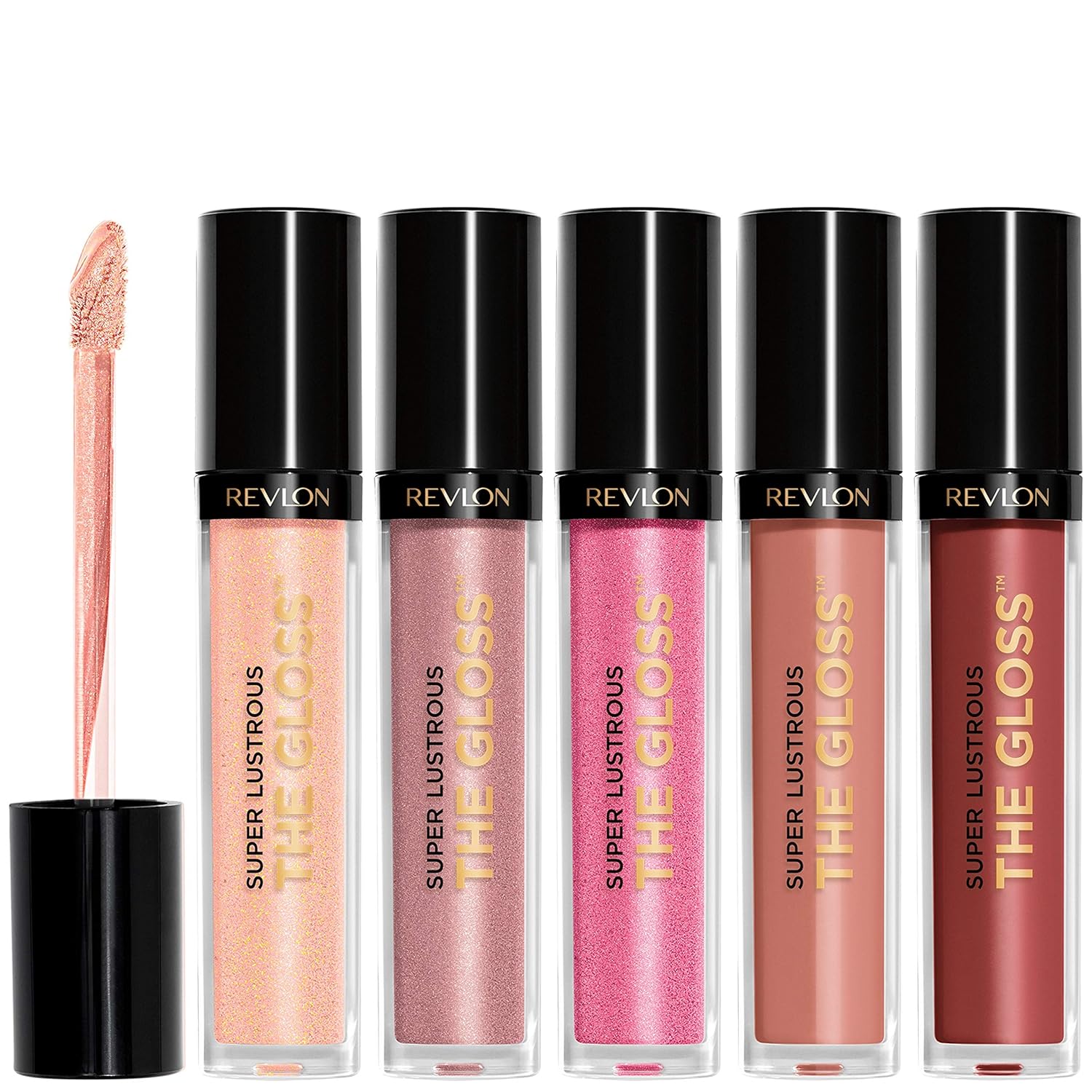 Revlon Super Lustrous Lip Gloss, Non-Sticky, Hydrating, High Shine Finish, 200 Crystal Clear, 0.13 oz