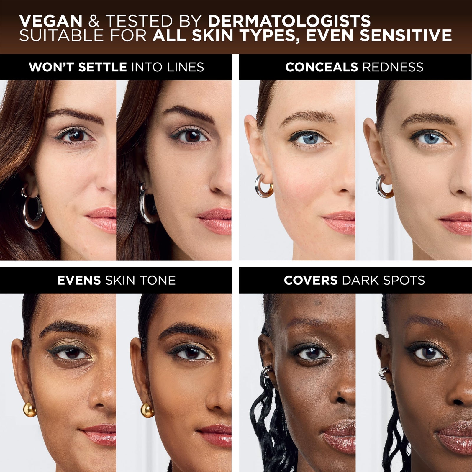 L'Oreal Paris True Match Super-Blendable Foundation, Medium Coverage Liquid Foundation Makeup, W2.5, Light Medium, 1 Fl Oz