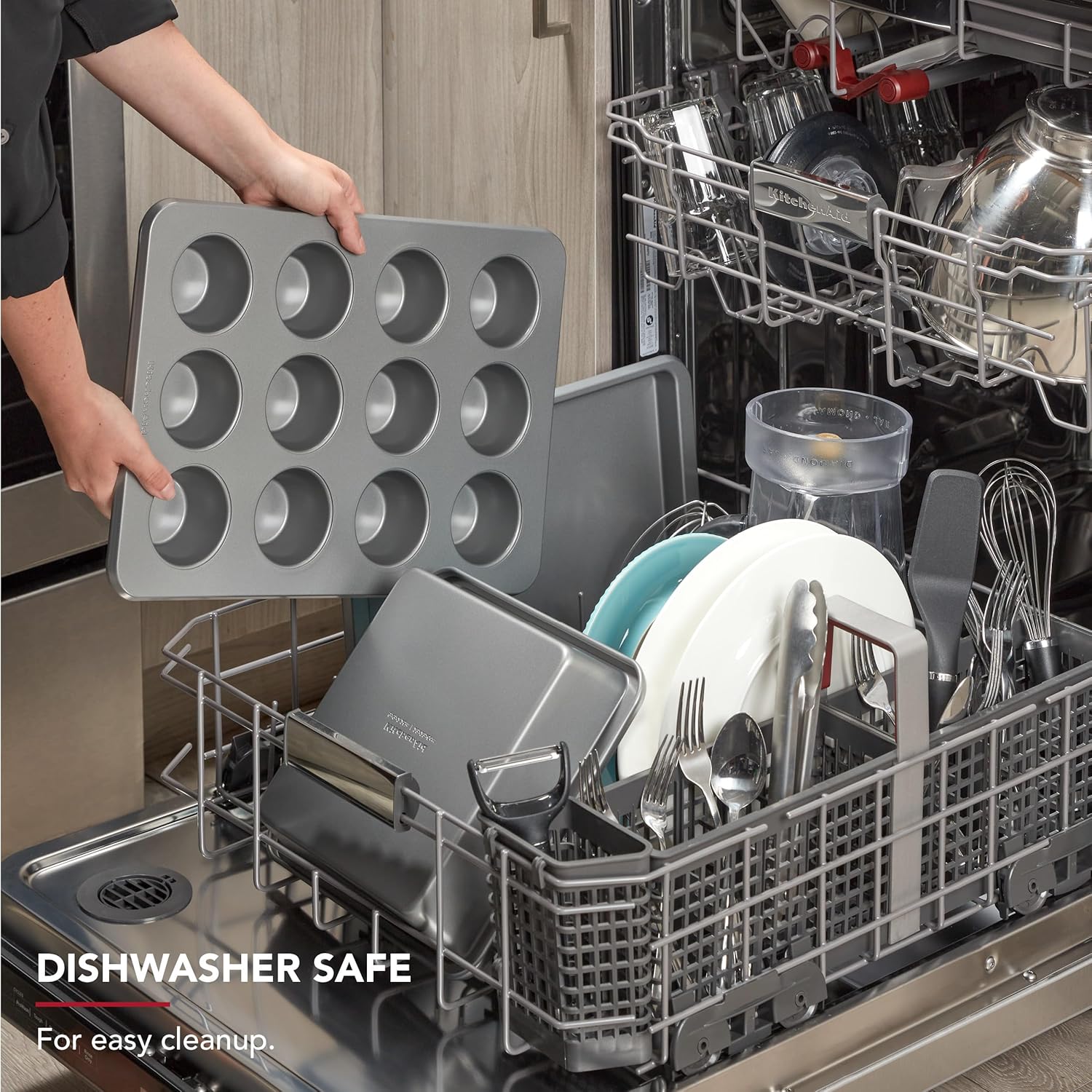 KitchenAid Non-stick Muffin Pan, 12 Cup, Evergreen