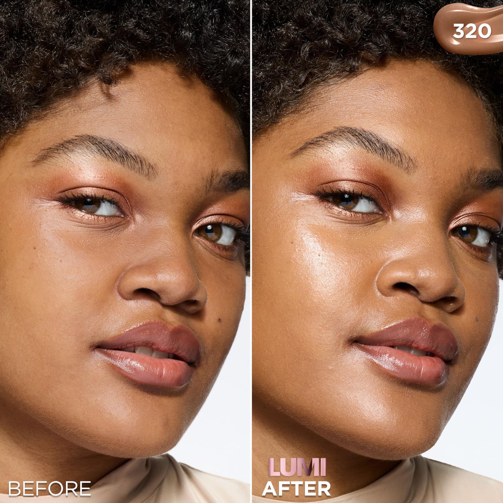 L'Oreal Paris Lumi Le Glow Skin Tint, Lightweight Water-Based Tinted Serum with Foundation-Like Coverage, Glow Illuminator, Warm 220, 0.85 Fl Oz