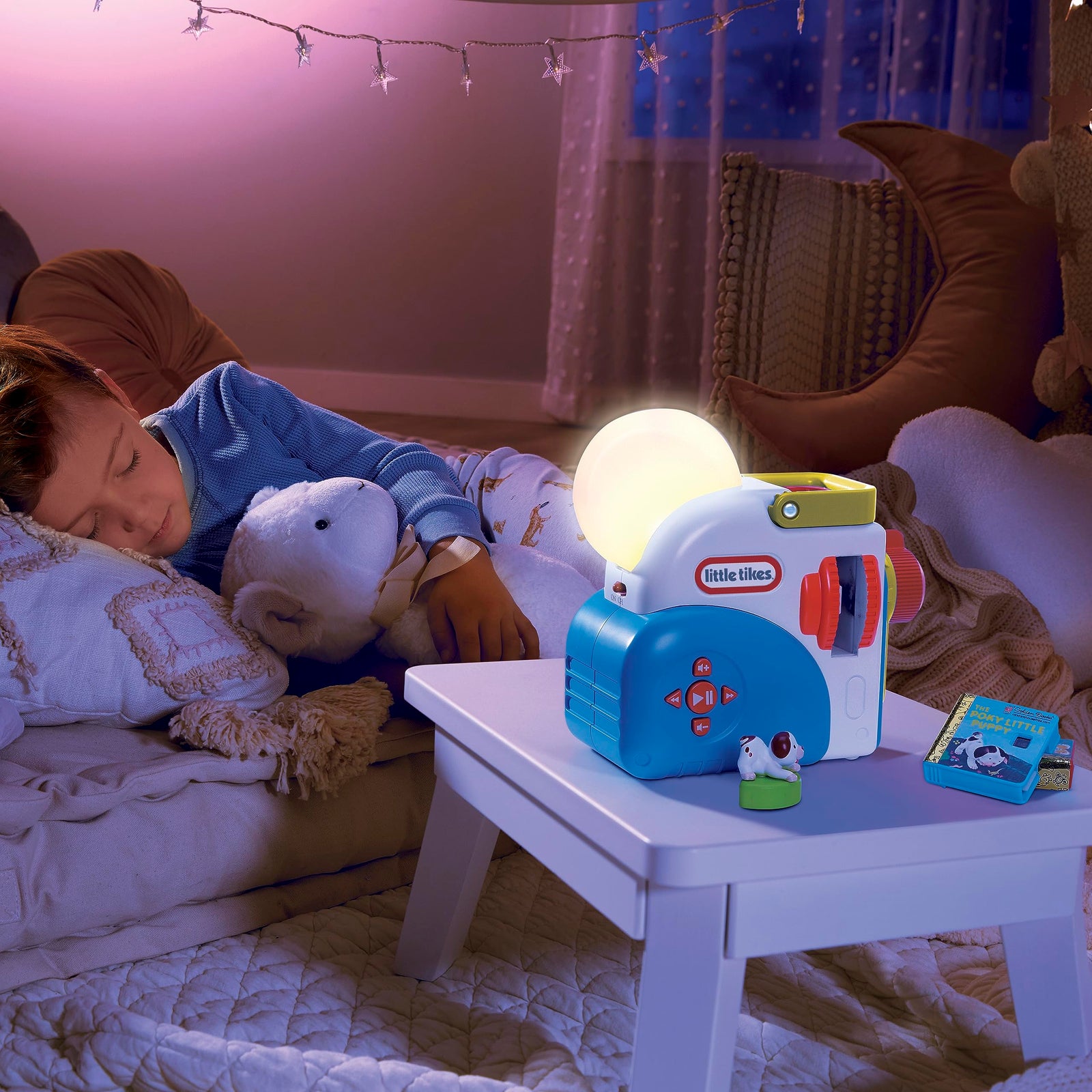 Little Tikes Story Dream Machine Starter Set, Storytime, Books, Little Golden Book, Audio Play, The Poky Little Puppy Character, Nightlight, Toy Gift for Toddlers and Kids Girls Boys Ages 3+