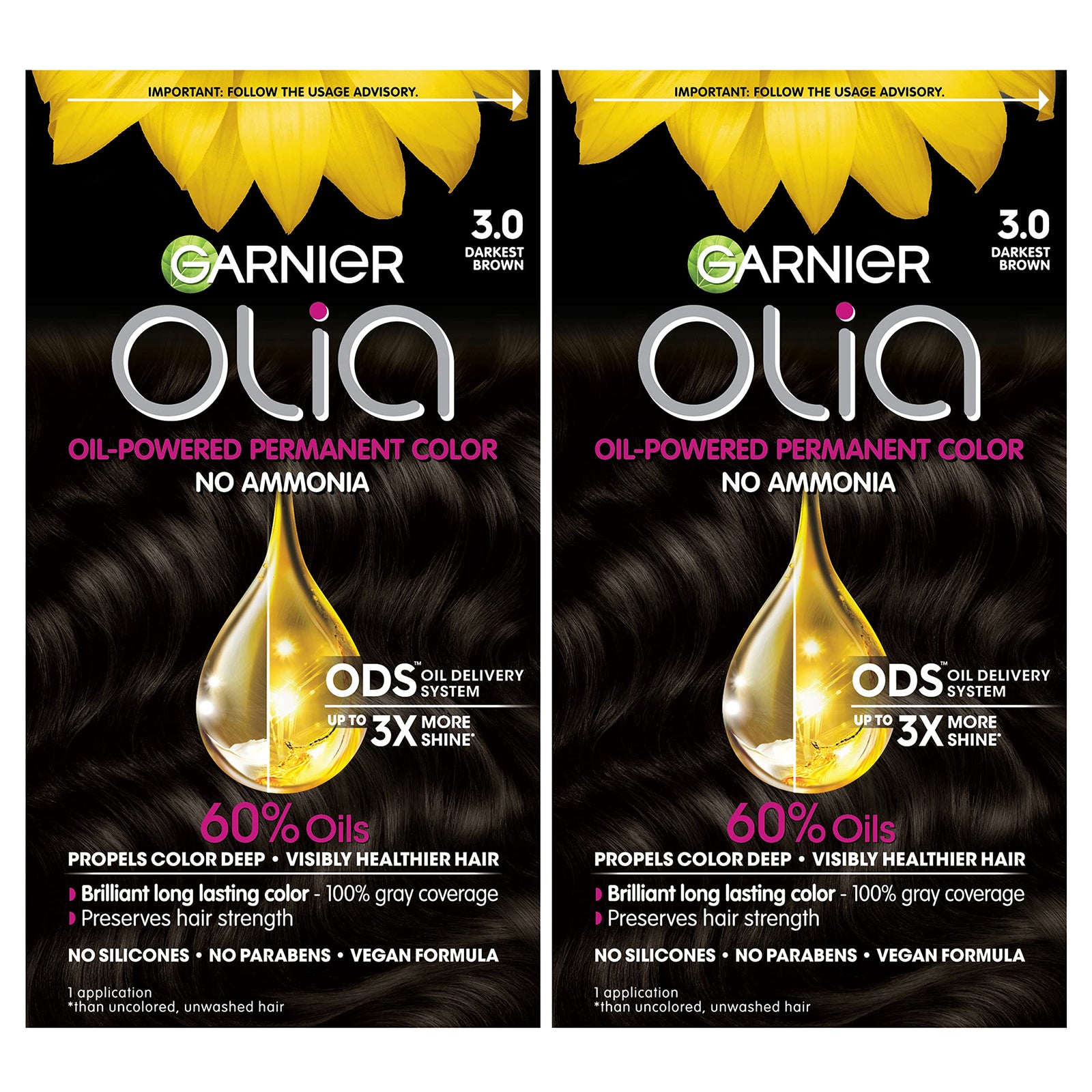 Garnier Hair Color Olia Ammonia-Free Brilliant Color Oil-Rich Permanent Hair Dye, 9 1/2.1 Lightest Ash Blonde, 1 Count (Packaging May Vary)