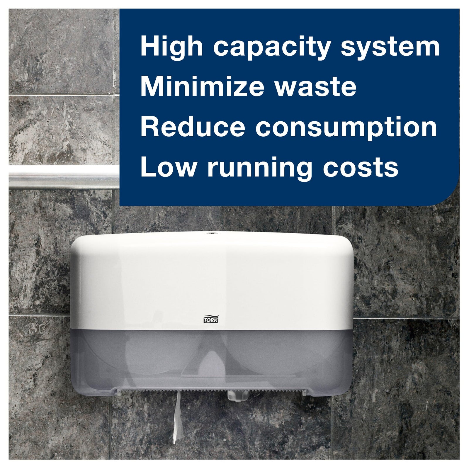 Tork Mini Jumbo Toilet Paper Roll White T2, Advanced (2-Ply) and Tork Matic Soft Hand Towel Roll, White, Advanced (1-Ply)